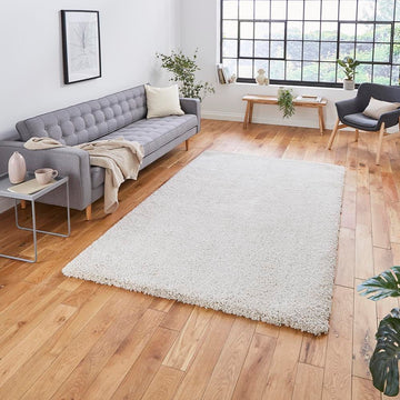 Cream Super Soft Shaggy Luxury Floor Rug 5cm Long Pile